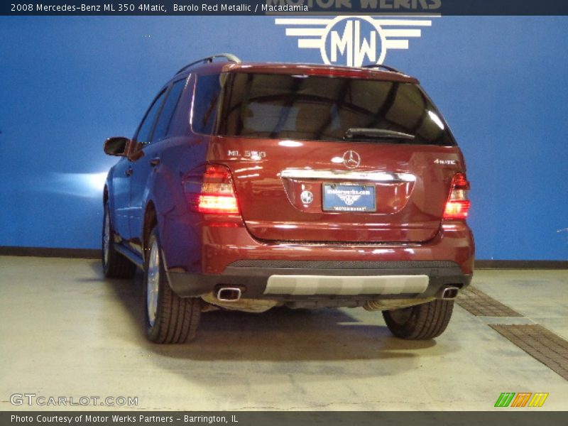 Barolo Red Metallic / Macadamia 2008 Mercedes-Benz ML 350 4Matic