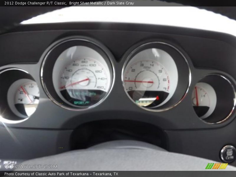 Bright Silver Metallic / Dark Slate Gray 2012 Dodge Challenger R/T Classic