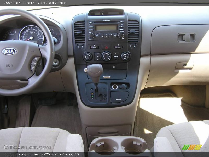 Claret Red / Beige 2007 Kia Sedona LX