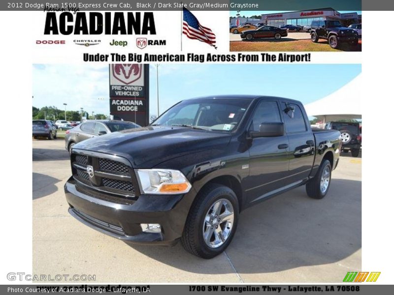 Black / Dark Slate Gray/Medium Graystone 2012 Dodge Ram 1500 Express Crew Cab