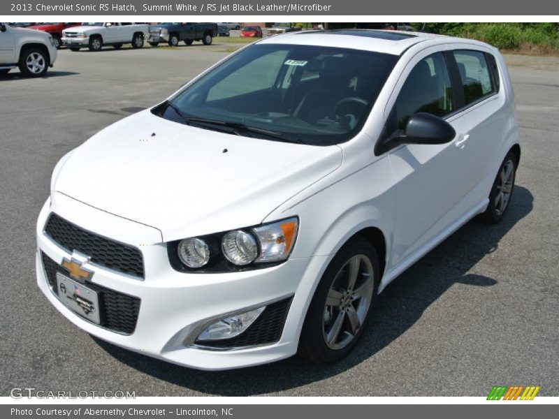 Summit White / RS Jet Black Leather/Microfiber 2013 Chevrolet Sonic RS Hatch