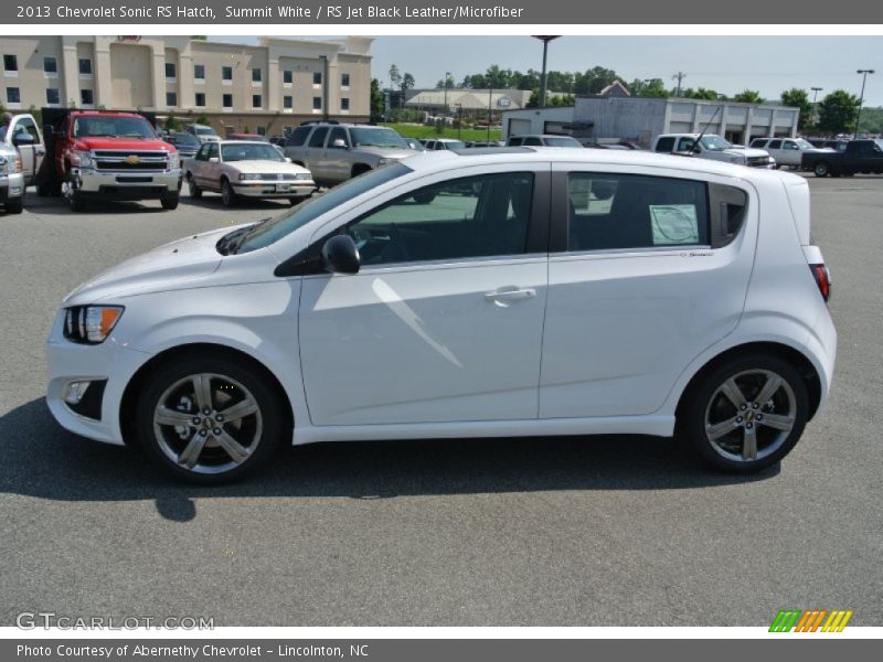 Summit White / RS Jet Black Leather/Microfiber 2013 Chevrolet Sonic RS Hatch