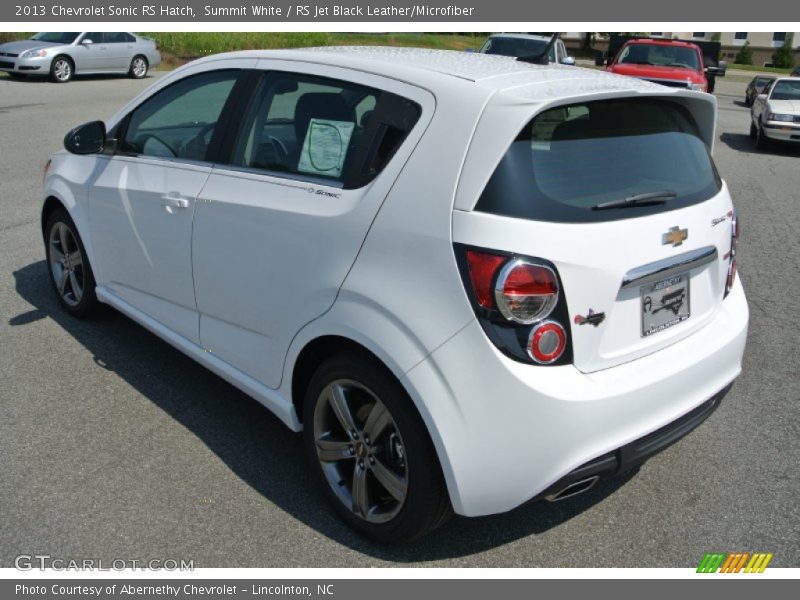 Summit White / RS Jet Black Leather/Microfiber 2013 Chevrolet Sonic RS Hatch