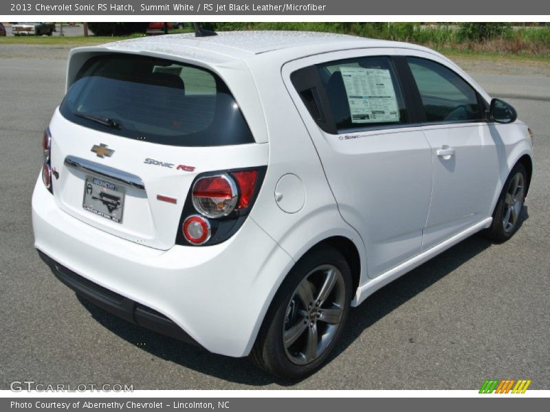 Summit White / RS Jet Black Leather/Microfiber 2013 Chevrolet Sonic RS Hatch