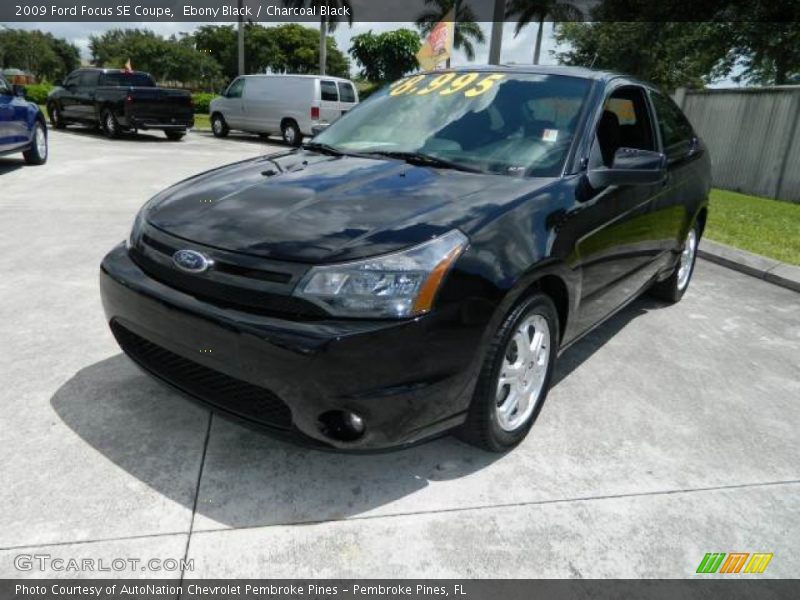 Ebony Black / Charcoal Black 2009 Ford Focus SE Coupe