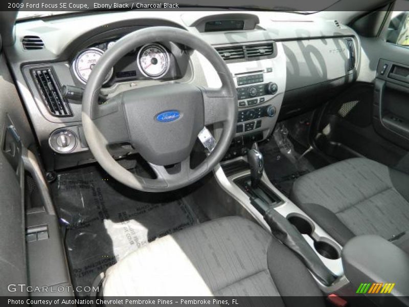 Ebony Black / Charcoal Black 2009 Ford Focus SE Coupe