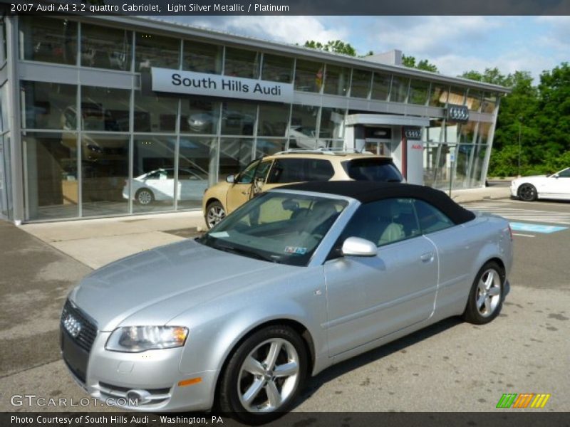 Light Silver Metallic / Platinum 2007 Audi A4 3.2 quattro Cabriolet