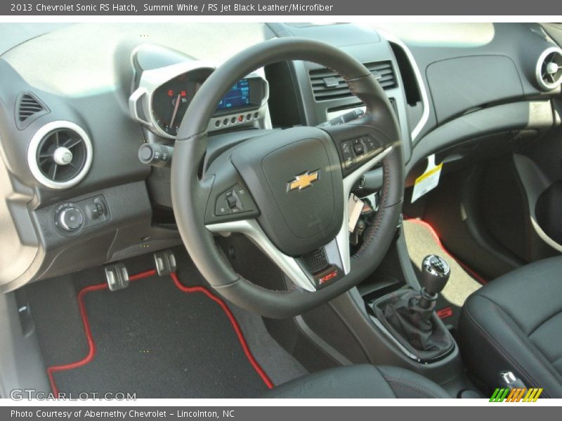 RS Jet Black Leather/Microfiber Interior - 2013 Sonic RS Hatch 