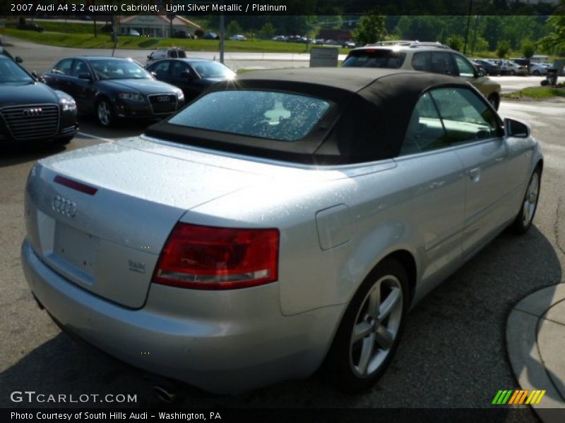 Light Silver Metallic / Platinum 2007 Audi A4 3.2 quattro Cabriolet