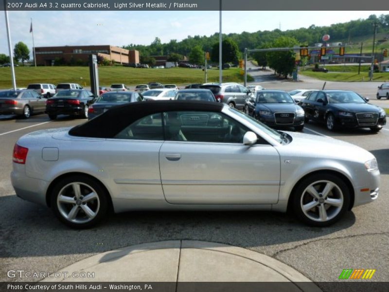 Light Silver Metallic / Platinum 2007 Audi A4 3.2 quattro Cabriolet