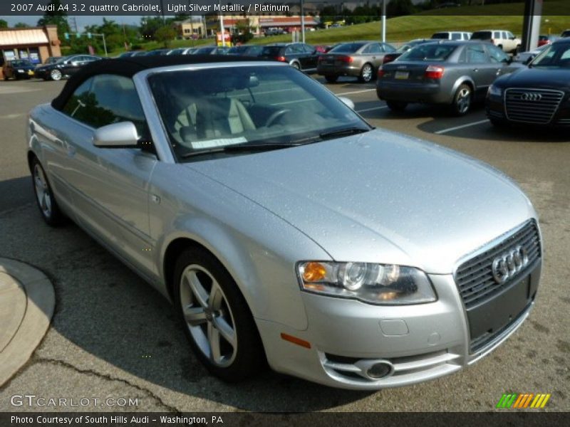 Light Silver Metallic / Platinum 2007 Audi A4 3.2 quattro Cabriolet
