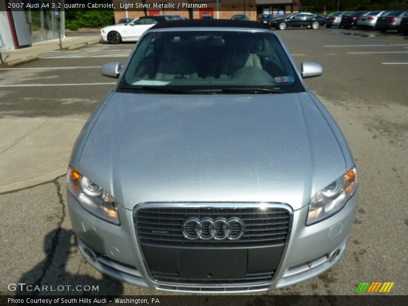Light Silver Metallic / Platinum 2007 Audi A4 3.2 quattro Cabriolet