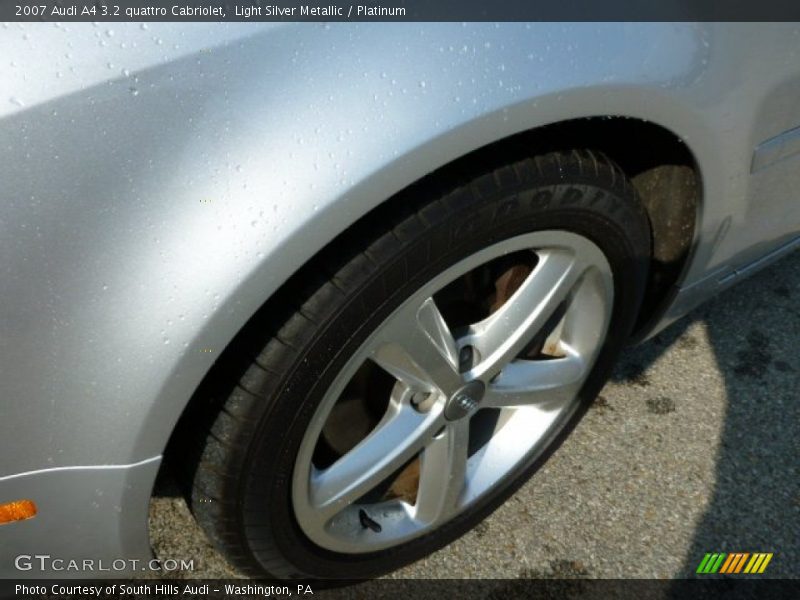 Light Silver Metallic / Platinum 2007 Audi A4 3.2 quattro Cabriolet