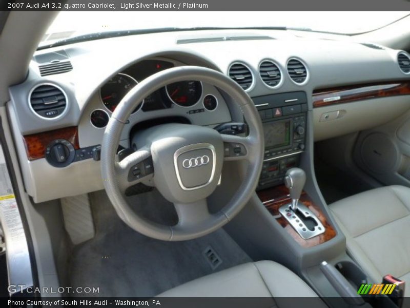 Light Silver Metallic / Platinum 2007 Audi A4 3.2 quattro Cabriolet