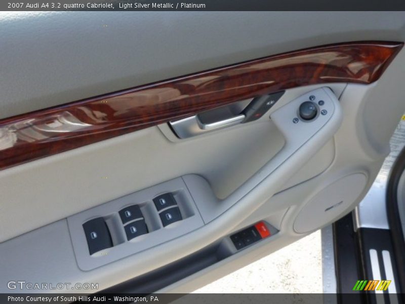 Light Silver Metallic / Platinum 2007 Audi A4 3.2 quattro Cabriolet