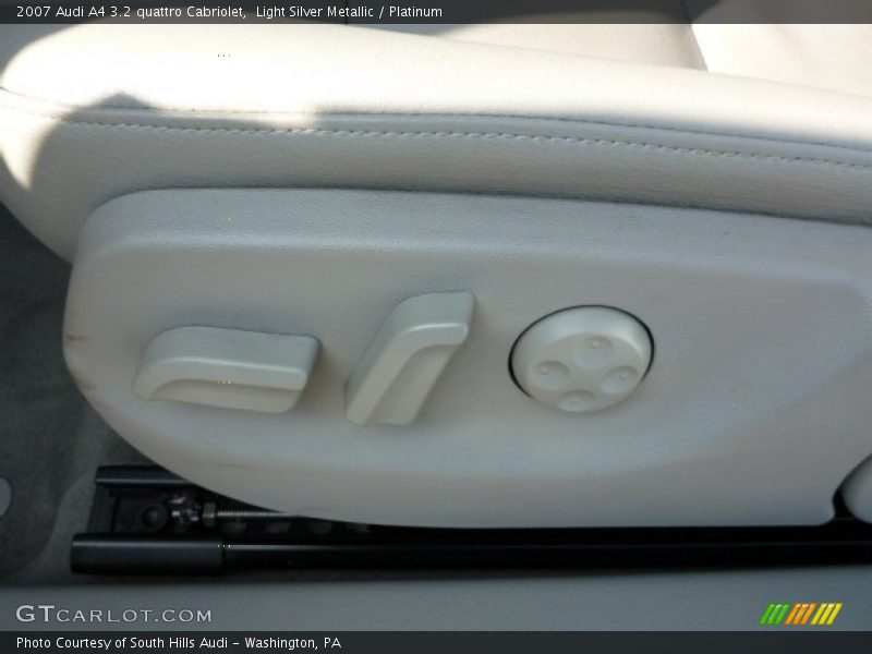 Light Silver Metallic / Platinum 2007 Audi A4 3.2 quattro Cabriolet