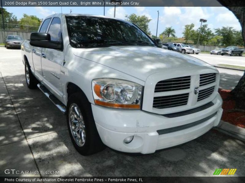 Bright White / Medium Slate Gray 2006 Dodge Ram 1500 Sport Quad Cab