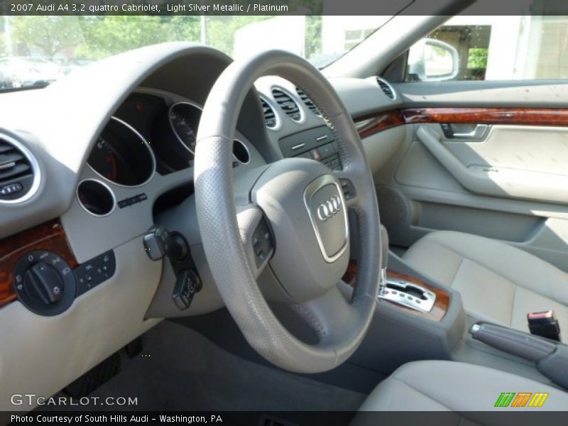 Light Silver Metallic / Platinum 2007 Audi A4 3.2 quattro Cabriolet