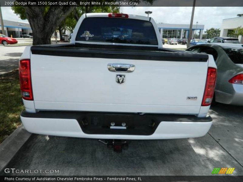 Bright White / Medium Slate Gray 2006 Dodge Ram 1500 Sport Quad Cab