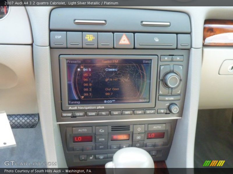 Light Silver Metallic / Platinum 2007 Audi A4 3.2 quattro Cabriolet