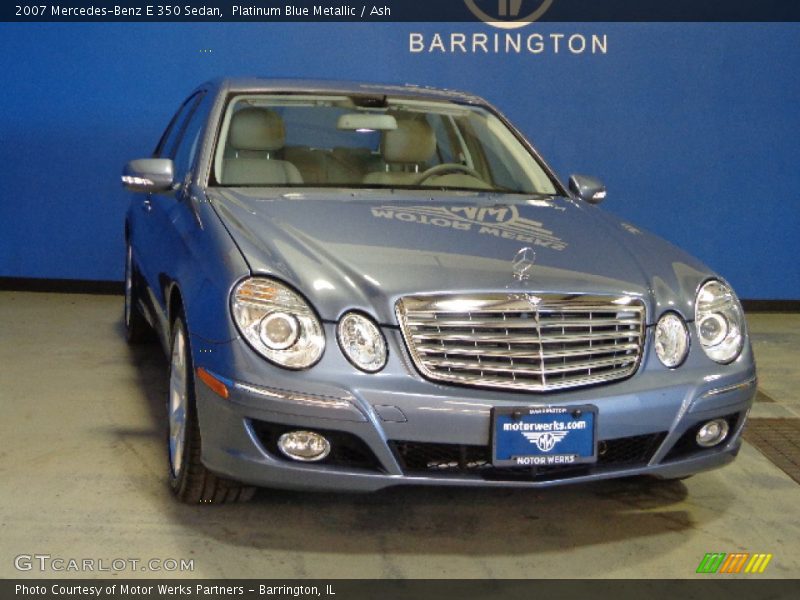 Platinum Blue Metallic / Ash 2007 Mercedes-Benz E 350 Sedan