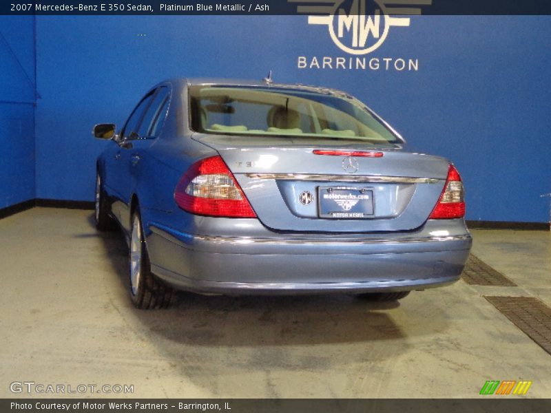 Platinum Blue Metallic / Ash 2007 Mercedes-Benz E 350 Sedan