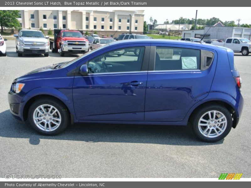 Blue Topaz Metallic / Jet Black/Dark Titanium 2013 Chevrolet Sonic LT Hatch