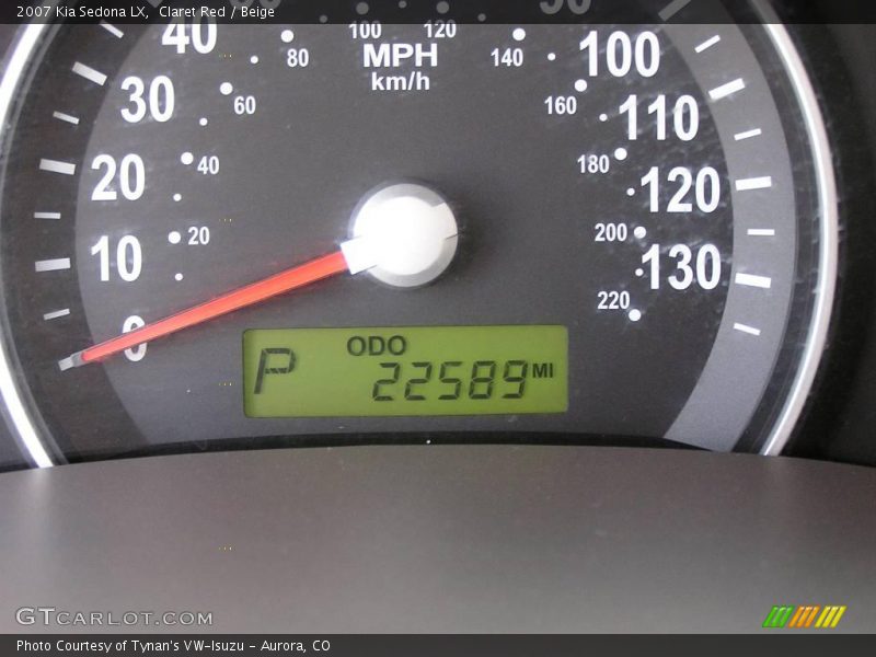 Claret Red / Beige 2007 Kia Sedona LX