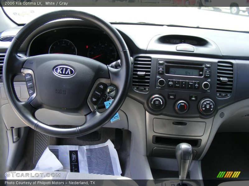 White / Gray 2006 Kia Optima LX