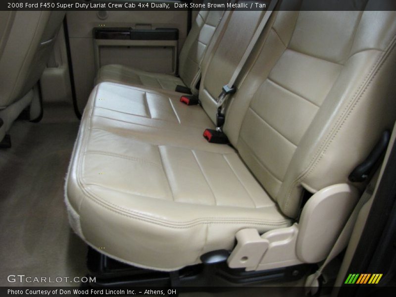 Dark Stone Brown Metallic / Tan 2008 Ford F450 Super Duty Lariat Crew Cab 4x4 Dually