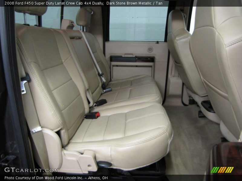 Dark Stone Brown Metallic / Tan 2008 Ford F450 Super Duty Lariat Crew Cab 4x4 Dually