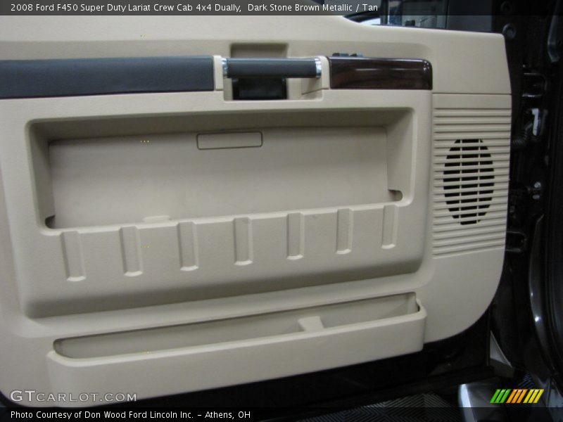 Dark Stone Brown Metallic / Tan 2008 Ford F450 Super Duty Lariat Crew Cab 4x4 Dually