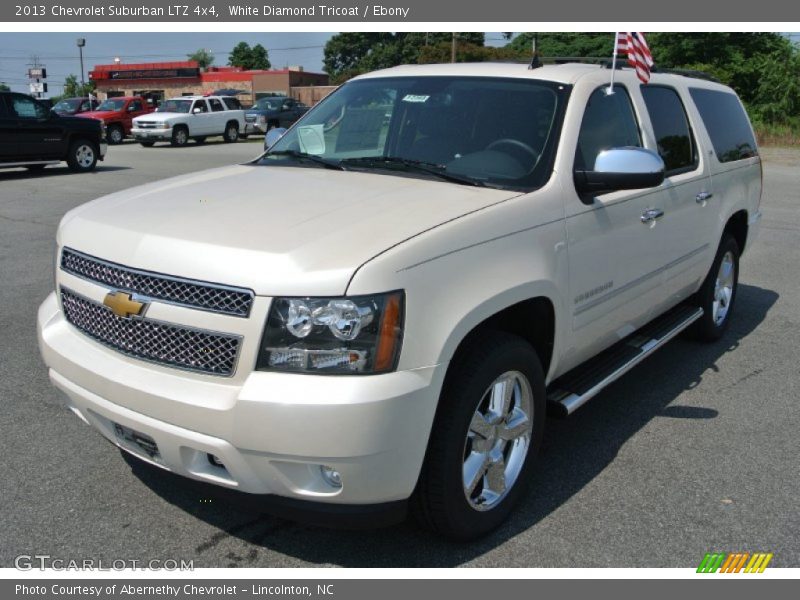 White Diamond Tricoat / Ebony 2013 Chevrolet Suburban LTZ 4x4