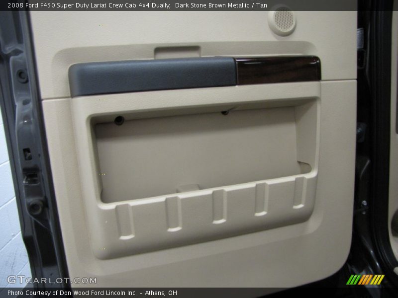 Dark Stone Brown Metallic / Tan 2008 Ford F450 Super Duty Lariat Crew Cab 4x4 Dually