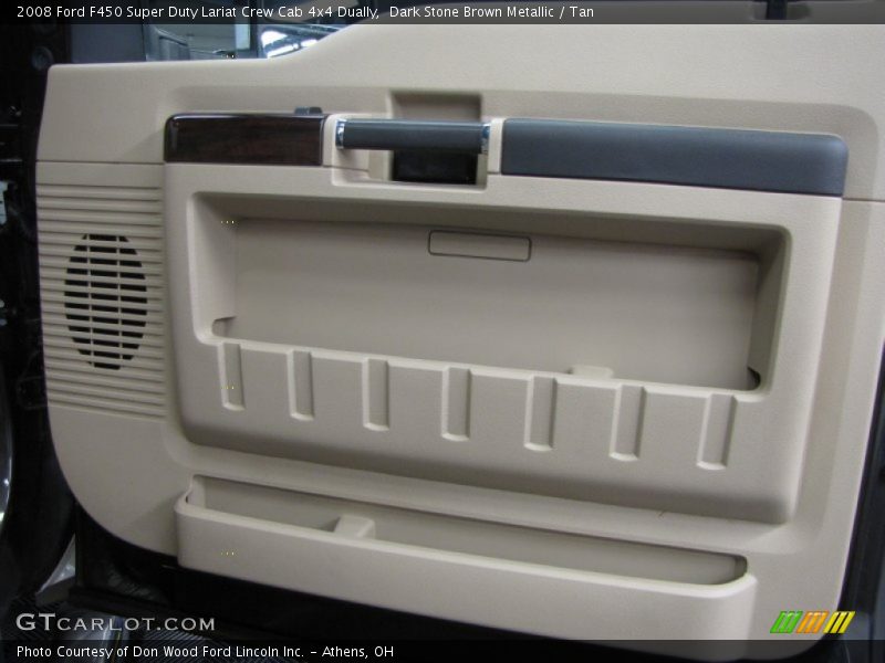 Dark Stone Brown Metallic / Tan 2008 Ford F450 Super Duty Lariat Crew Cab 4x4 Dually