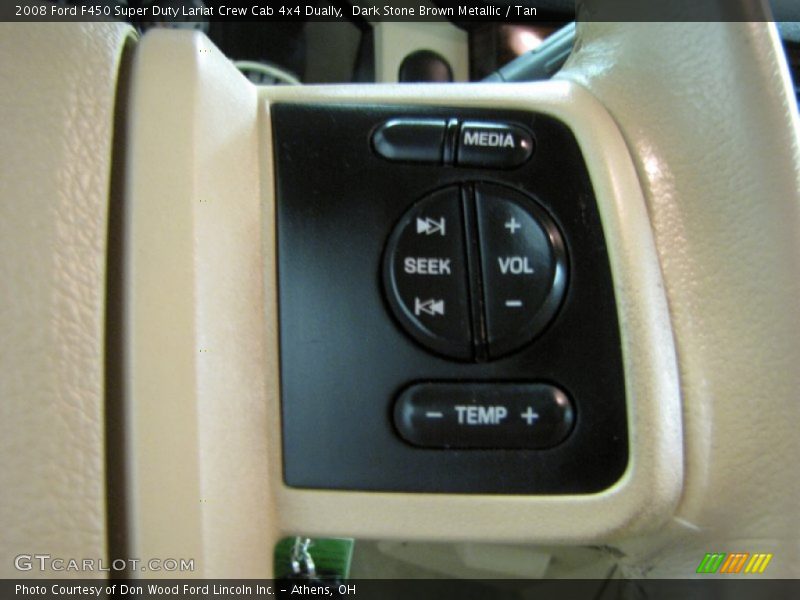 Dark Stone Brown Metallic / Tan 2008 Ford F450 Super Duty Lariat Crew Cab 4x4 Dually