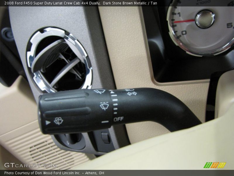 Dark Stone Brown Metallic / Tan 2008 Ford F450 Super Duty Lariat Crew Cab 4x4 Dually