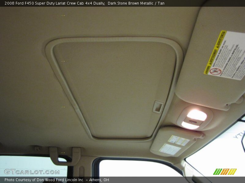 Dark Stone Brown Metallic / Tan 2008 Ford F450 Super Duty Lariat Crew Cab 4x4 Dually