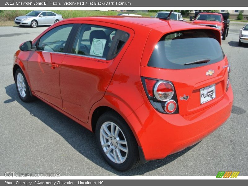 Victory Red / Jet Black/Dark Titanium 2013 Chevrolet Sonic LT Hatch