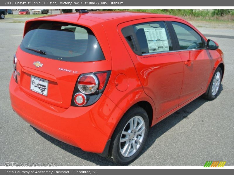Victory Red / Jet Black/Dark Titanium 2013 Chevrolet Sonic LT Hatch