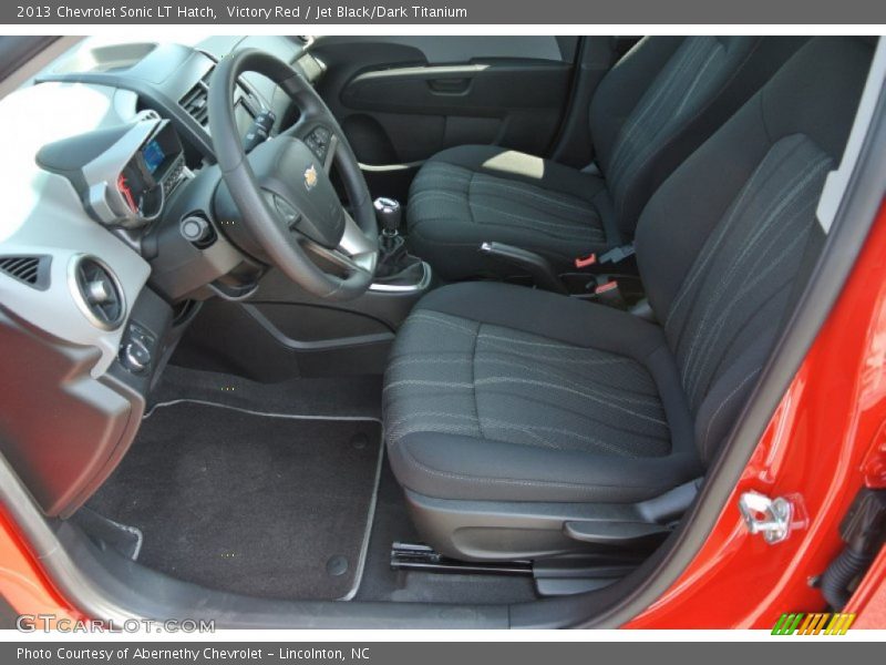 Victory Red / Jet Black/Dark Titanium 2013 Chevrolet Sonic LT Hatch
