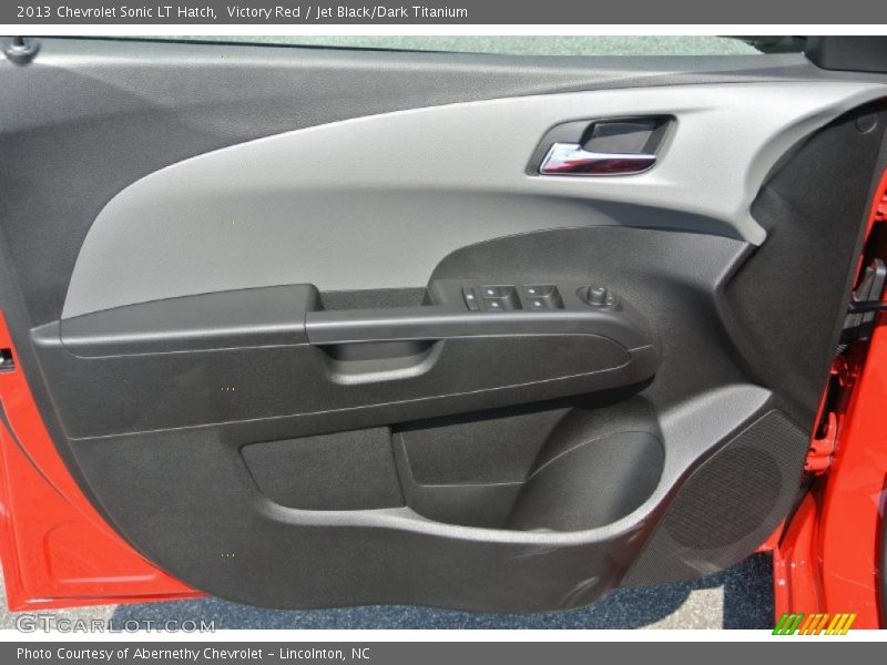 Victory Red / Jet Black/Dark Titanium 2013 Chevrolet Sonic LT Hatch