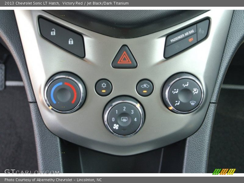 Victory Red / Jet Black/Dark Titanium 2013 Chevrolet Sonic LT Hatch