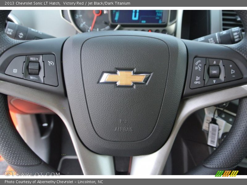 Victory Red / Jet Black/Dark Titanium 2013 Chevrolet Sonic LT Hatch