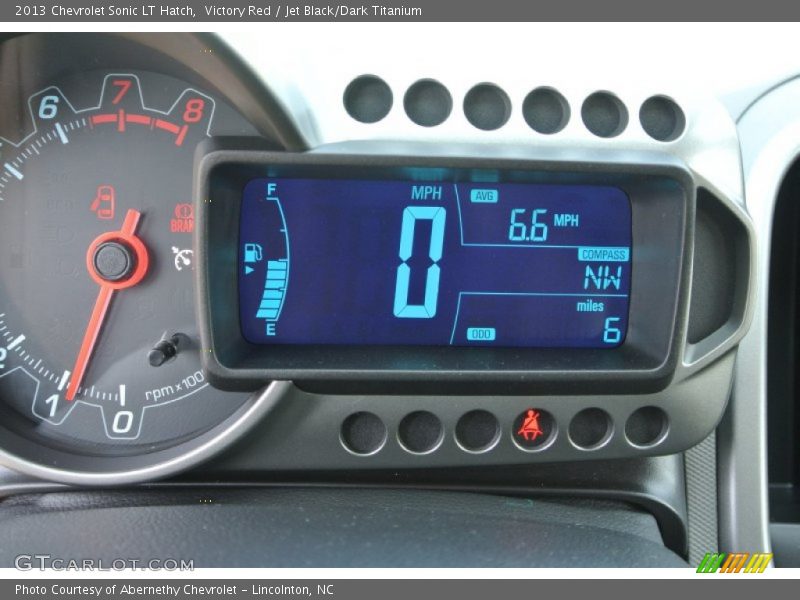 Victory Red / Jet Black/Dark Titanium 2013 Chevrolet Sonic LT Hatch