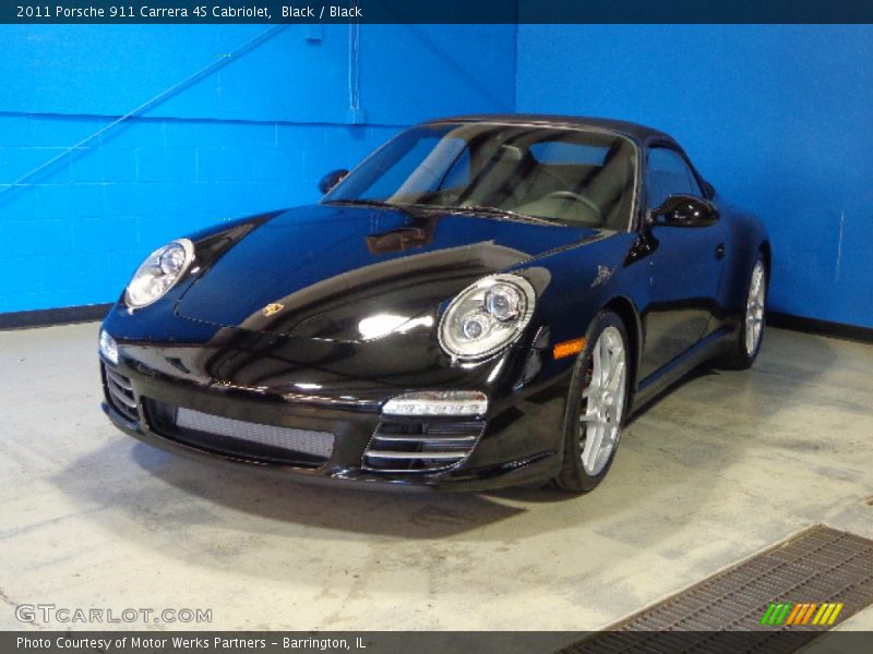 Black / Black 2011 Porsche 911 Carrera 4S Cabriolet