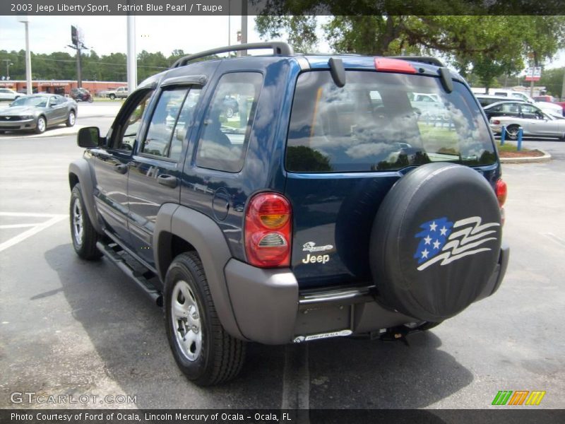 Patriot Blue Pearl / Taupe 2003 Jeep Liberty Sport