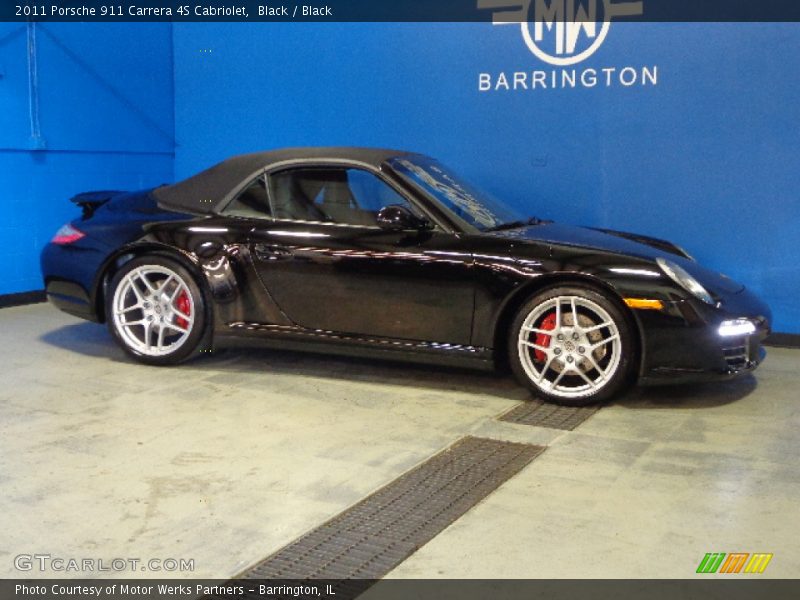Black / Black 2011 Porsche 911 Carrera 4S Cabriolet