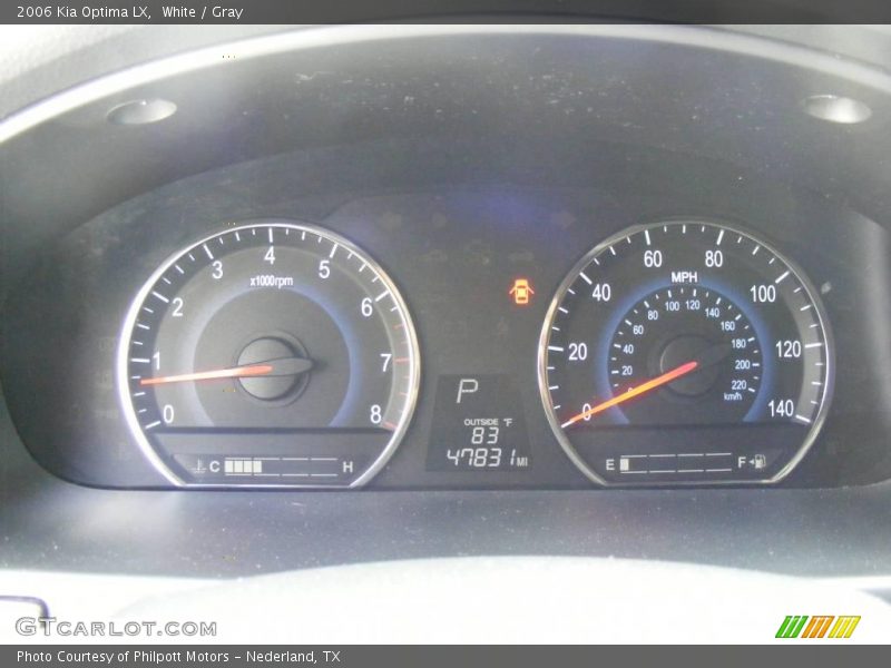 White / Gray 2006 Kia Optima LX