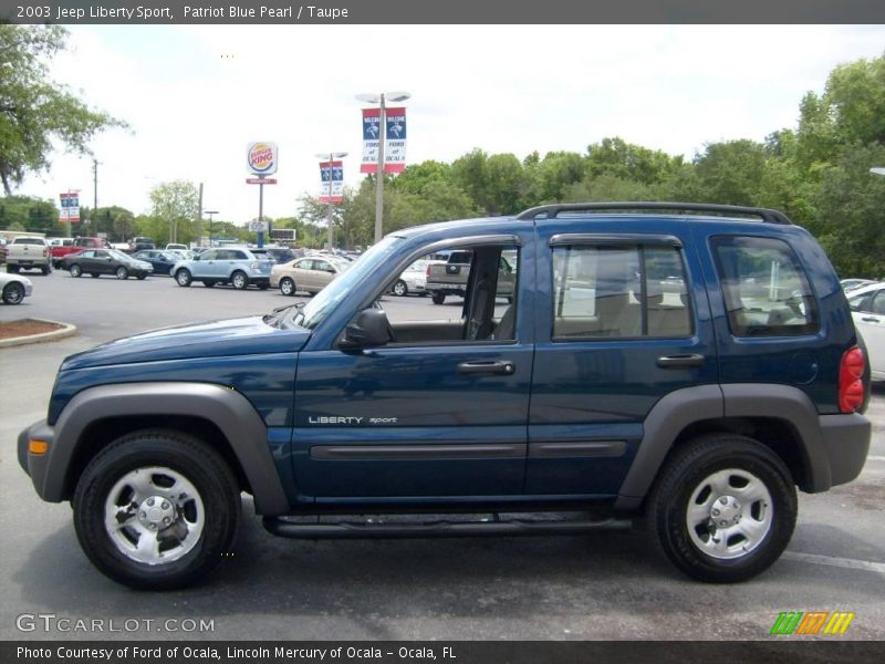 Patriot Blue Pearl / Taupe 2003 Jeep Liberty Sport